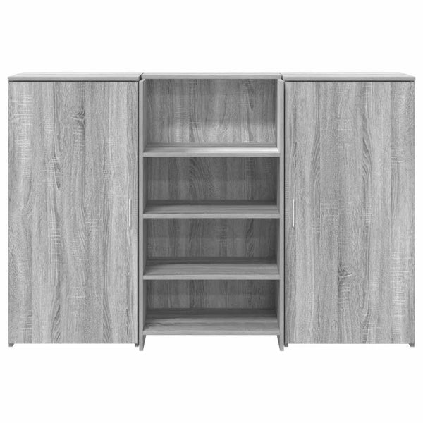 vidaXL Reception Desk Gray Sonoma 155x50x103.5 cm Engineered Wood