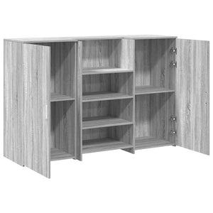 vidaXL Reception Desk Gray Sonoma 155x50x103.5 cm Engineered Wood