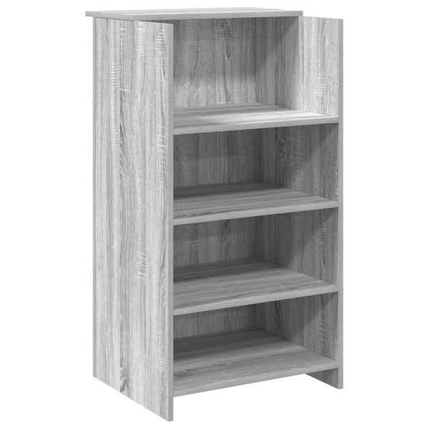vidaXL Reception Desk Gray Sonoma 155x50x103.5 cm Engineered Wood
