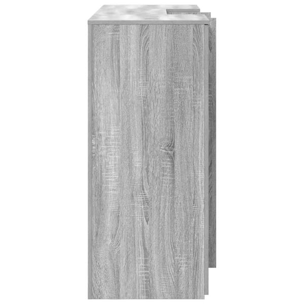 vidaXL Reception Desk Gray Sonoma 155x50x103.5 cm Engineered Wood