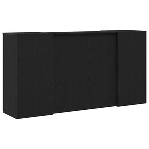 vidaXL Reception Desk Black Oak Look 200x50x103.5 cm Engineered Wood