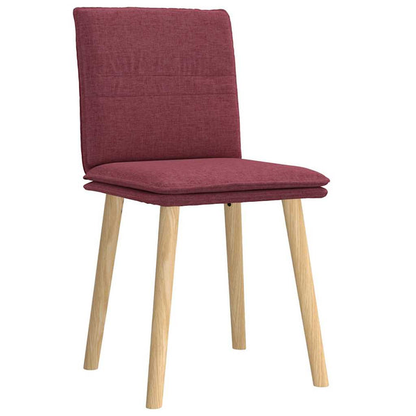 vidaXL Dining Chairs 2 pcs Wine Red Fabric