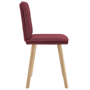 vidaXL Dining Chairs 2 pcs Wine Red Fabric