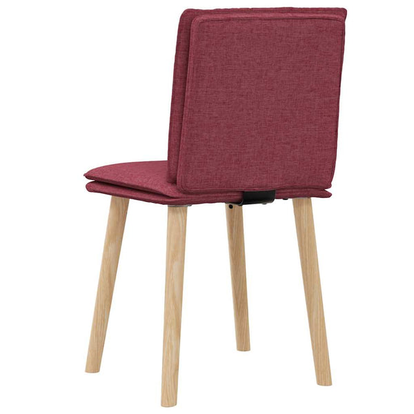 vidaXL Dining Chairs 2 pcs Wine Red Fabric