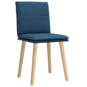 vidaXL Dining Chairs 2 pcs Blue Fabric