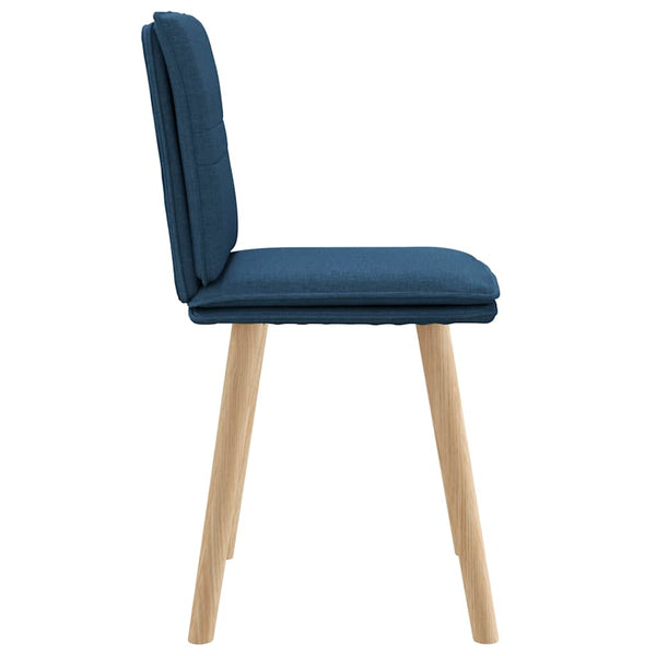 vidaXL Dining Chairs 2 pcs Blue Fabric