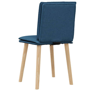vidaXL Dining Chairs 2 pcs Blue Fabric