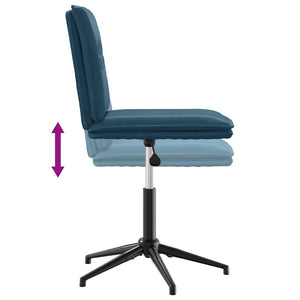 vidaXL Dining Chair Blue Velvet