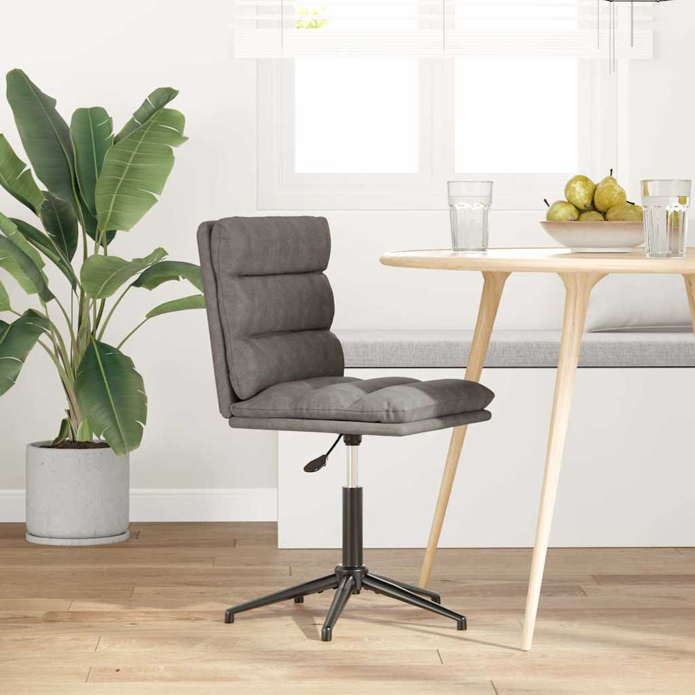 vidaXL Dining Chair Grey Faux Leather