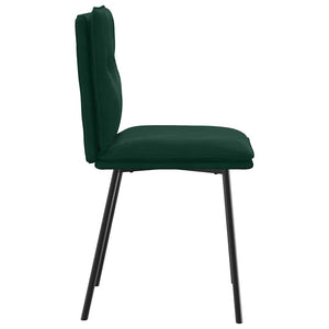 vidaXL Dining Chairs 2 pcs. Dark Green Velvet