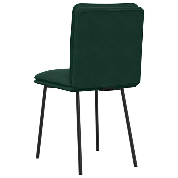 vidaXL Dining Chairs 2 pcs. Dark Green Velvet