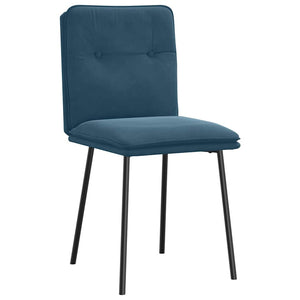 vidaXL Dining Chairs 2 pcs Blue Velvet