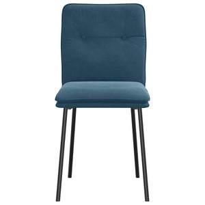 vidaXL Dining Chairs 2 pcs Blue Velvet