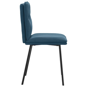 vidaXL Dining Chairs 2 pcs Blue Velvet