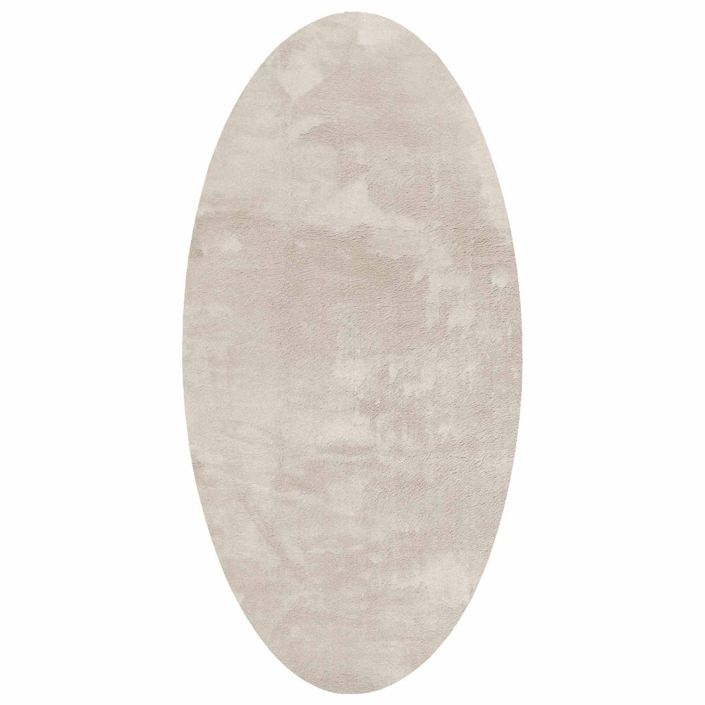 vidaXL Oval Area Rugs HUARTE Beige 80 x 150 cm 100% Polyester