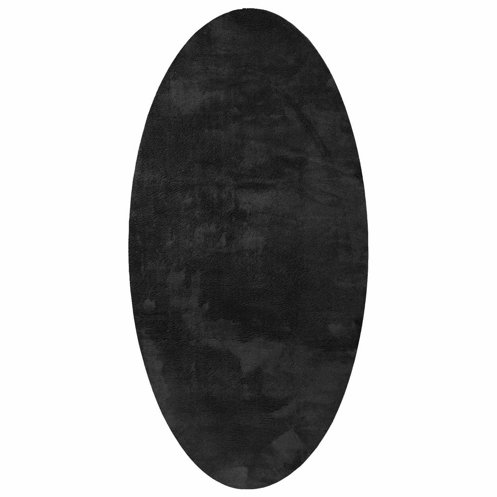 vidaXL Oval Area Rugs HUARTE Black 100 x 200 cm
