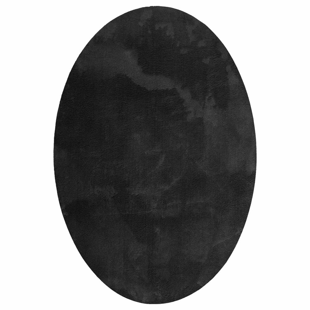 vidaXL Oval Area Rugs HUARTE Black 160 x 230 cm