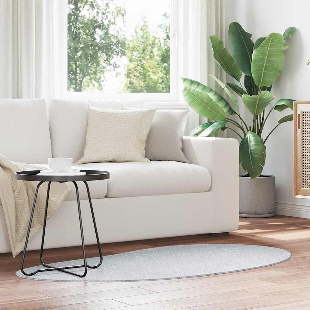 vidaXL HUARTE Gray Area Rug 80 x 150 cm Polyester