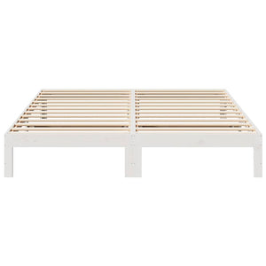 vidaXL Solid Wood Bed Frame White 180x200 cm Pine Wood (without mattress)