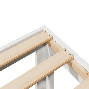 vidaXL Solid Wood Bed Frame White 180x200 cm Pine Wood (without mattress)