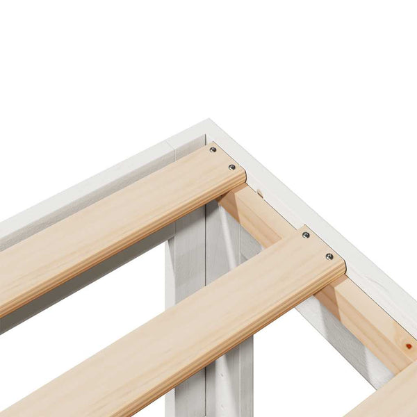 vidaXL Solid Wood Bed Frame White 180x200 cm Pine Wood (without mattress)