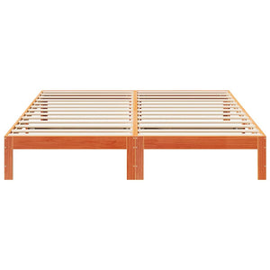 vidaXL Solid Wood Bed Frame without Mattress Waxed Brown 180x200 Pine Wood