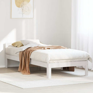 vidaXL Solid Pine Bed Frame without Mattress White 80x200 cm