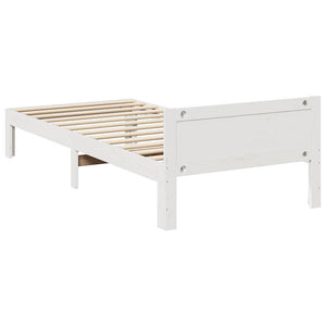vidaXL Solid Pine Bed Frame without Mattress White 80x200 cm