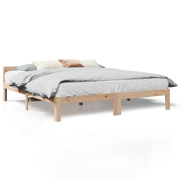 vidaXL Solid Wood Bed Frame without Mattress 160x200 cm Pine Wood