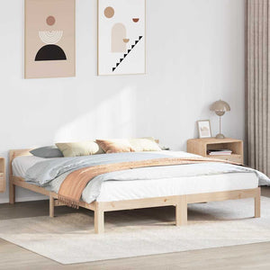 vidaXL Solid Wood Bed Frame without Mattress 160x200 cm Pine Wood