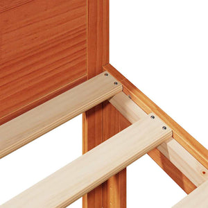 vidaXL Solid Wood Bed Frame without Mattress Waxed Brown 160x200 Pine Wood