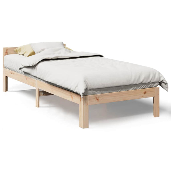 vidaXL Solid Pine Bed Frame without Mattress 90x200cm