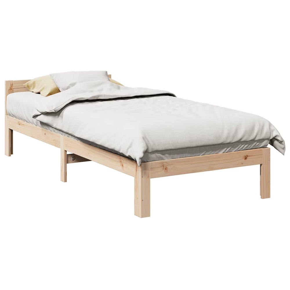 vidaXL Solid Pine Bed Frame without Mattress 90x200cm