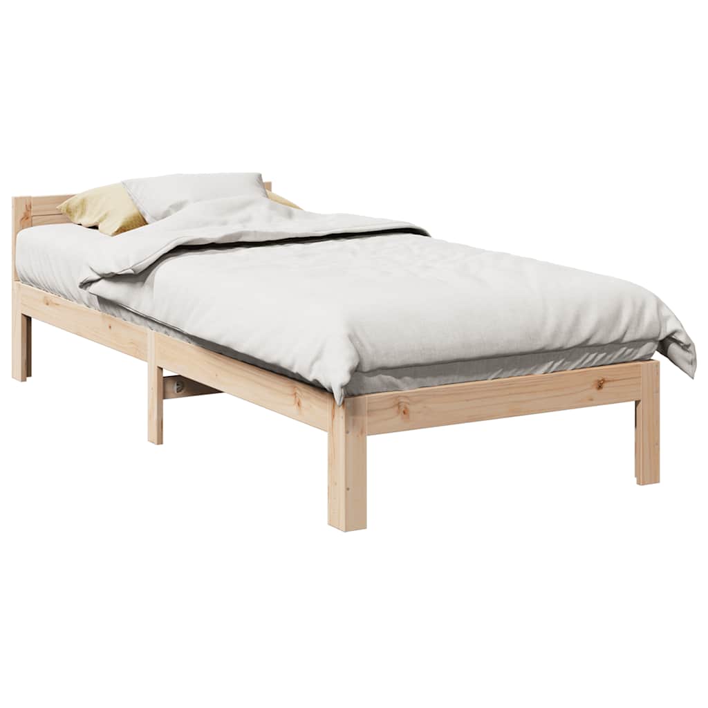 vidaXL Solid Pine Bed Frame without Mattress 90x200cm