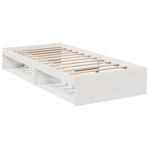 vidaXL Day Bed Frame, No Mattress, White 80x200 cm Solid Pine Wood