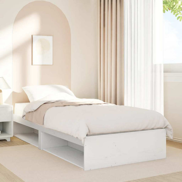 vidaXL Day Bed Frame, No Mattress, White 80x200 cm Solid Pine Wood