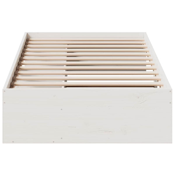 vidaXL Day Bed Frame, No Mattress, White 80x200 cm Solid Pine Wood