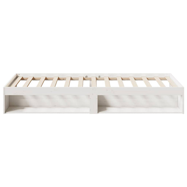 vidaXL Day Bed Frame, No Mattress, White 80x200 cm Solid Pine Wood