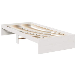 vidaXL Day Bed Frame, No Mattress, White 80x200 cm Solid Pine Wood