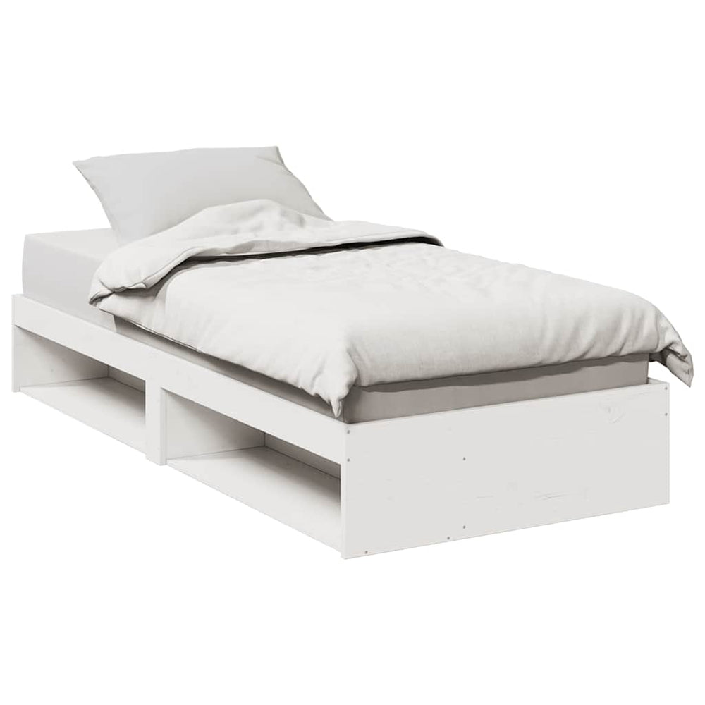 vidaXL Day Bed Frame, No Mattress, White 80x200 cm Solid Pine Wood