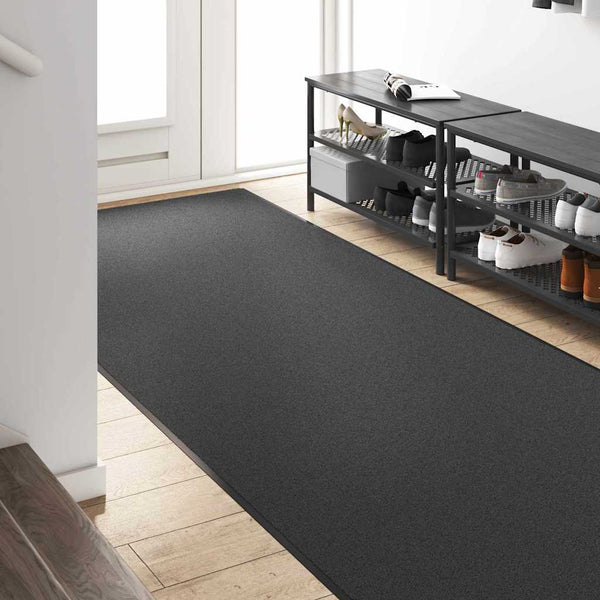 vidaXL Door Mat Anthracite and Black 120 x 400 cm 100% Polyamide