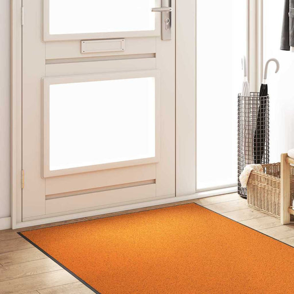vidaXL Door Mat Orange and Black 120 x 250 cm Polyamide and PVC