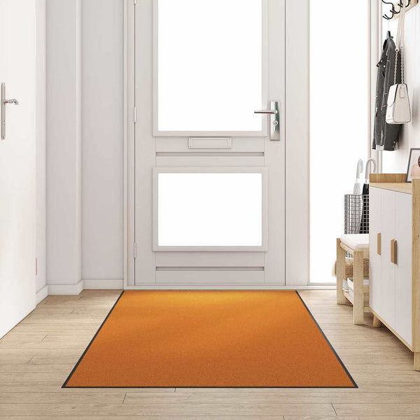 vidaXL Door Mat Orange and Black 120 x 250 cm Polyamide and PVC
