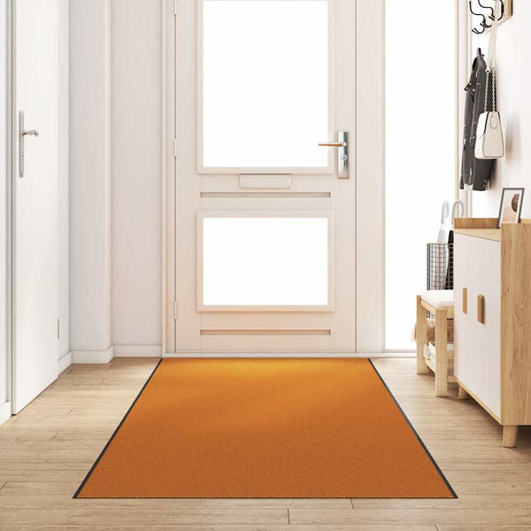 vidaXL Door Mat Orange and Black 120 x 400 cm Polyamide and PVC