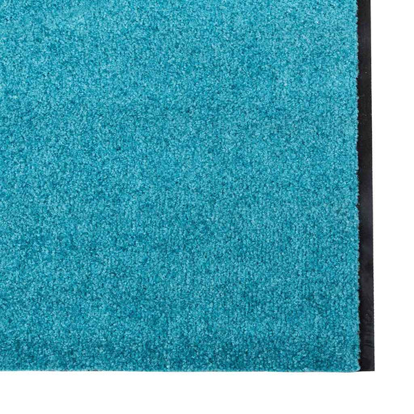vidaXL Doormat Cyan and Black 120 x 350 cm 100% Polyamide