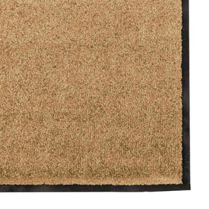 vidaXL Door Mat Cream and Black 120 x 250 cm Polyamide and PVC