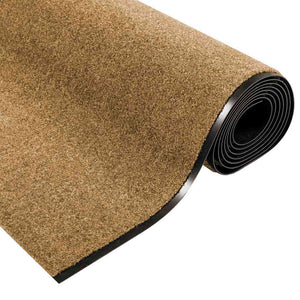 vidaXL Doormat Cream and Black 120 x 400 cm Polyamide and PVC