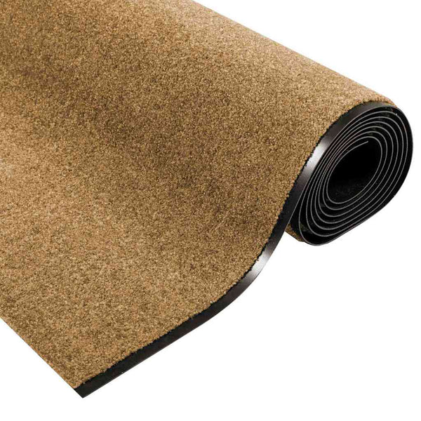 vidaXL Doormat Cream and Black 120 x 400 cm Polyamide and PVC