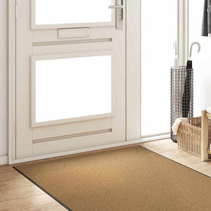 vidaXL Doormat Cream and Black 120 x 400 cm Polyamide and PVC