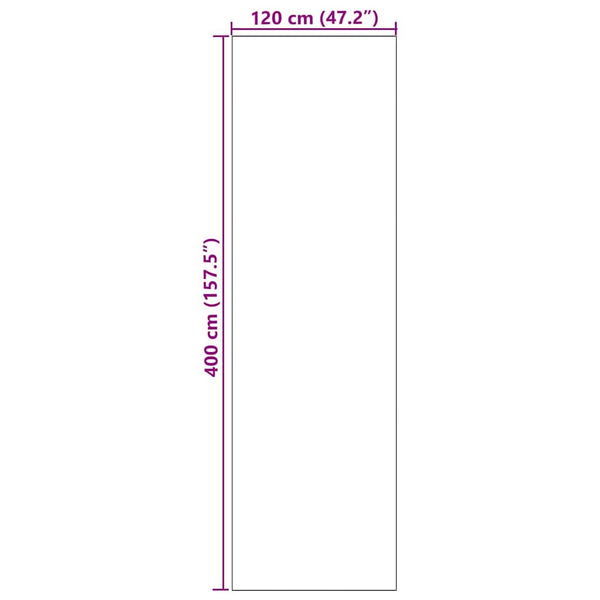 vidaXL Doormat Cream and Black 120 x 400 cm Polyamide and PVC